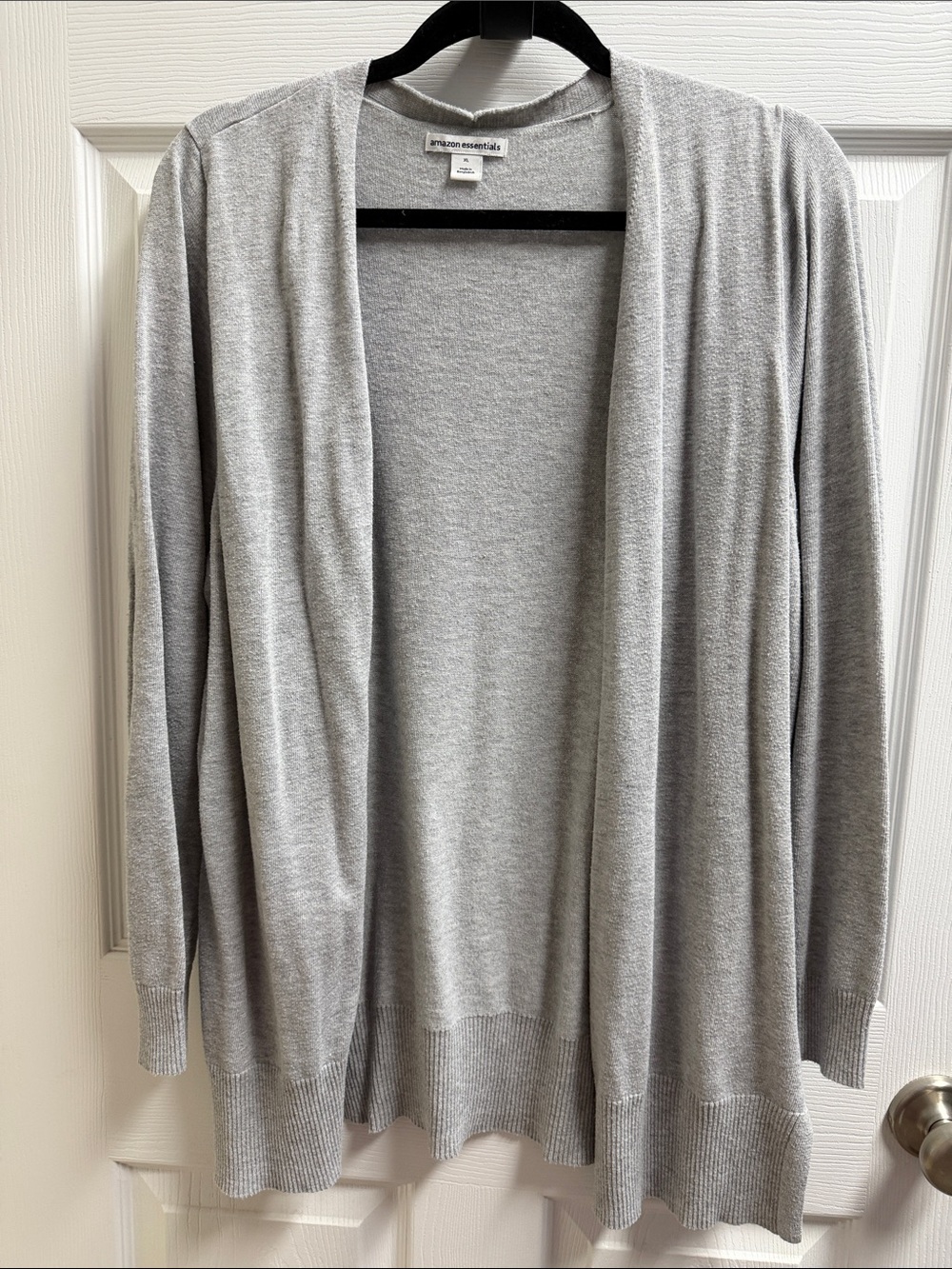 Amazon Essentials Women's Soft Gray Open-Front Cardigan